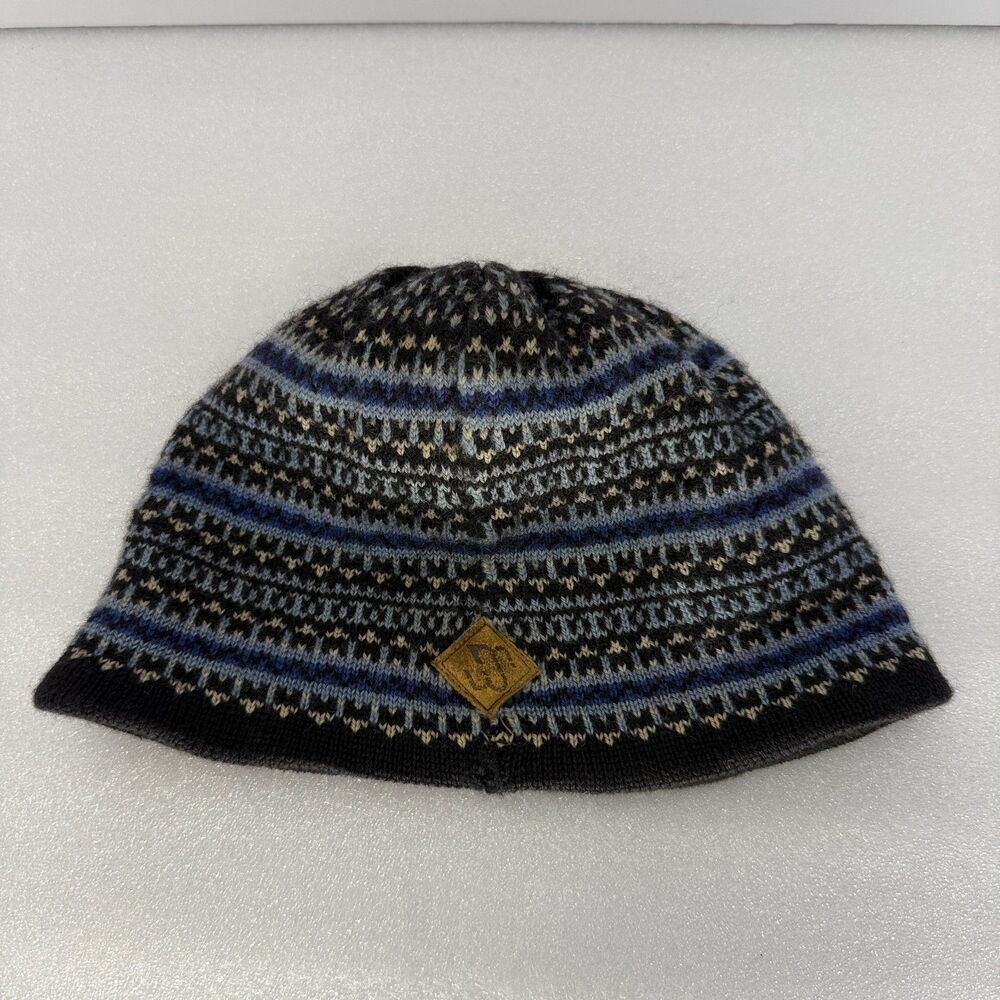 Vtg Merkley Headgear Beanie Hat Womens Fleece Lined 100% Virgin Wool Chunky Knit